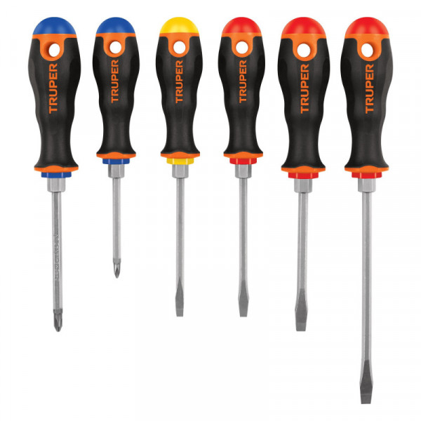 DTJ-6B Juego de 6 desarmadores mango comfort grip TRUPER | DIHERESA