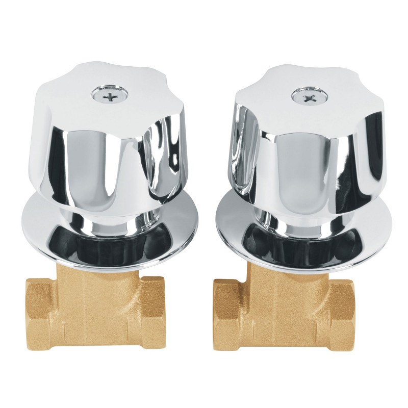 E-052 Juego 2 llaves empotrar, regadera, roscables, cubo, Basic TRUPER | DIHERESA E-052 Juego 2 llaves empotrar, regadera, roscables, cubo, Basic TRUPER | DIHERESA