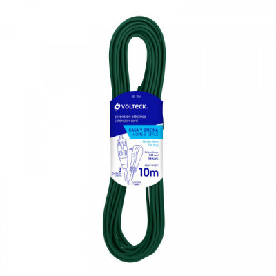 ED-10V Extensión eléctrica doméstica, 10 m, verde, Volteck TRUPER | DIHERESA