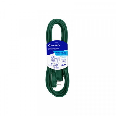 ED-4V Extensión eléctrica doméstica, 4 m, verde, Volteck TRUPER | DIHERESA