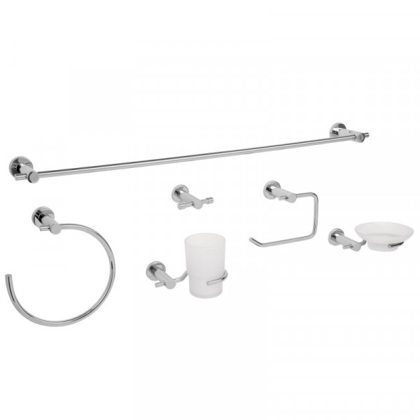 ELA-7000 Juego de accesorios para baño, 6 piezas, cromado, Element TRUPER | DIHERESA