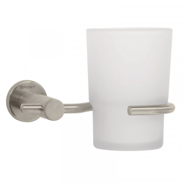 ELA-71N Portavaso cepillero, satinado, línea Element TRUPER | DIHERESA
