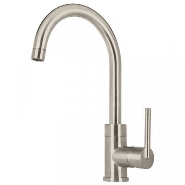 ELF-83N Monomando para fregadero, cuello alto, satín, Element TRUPER | DIHERESA