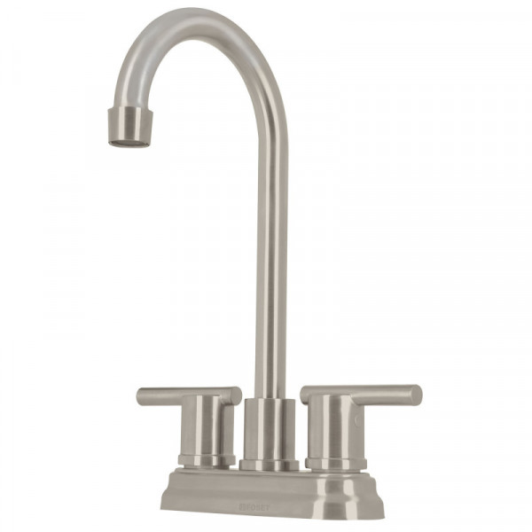 ELM-43N Mezcladora para lavabo de 4', tipo bar, satín, Element TRUPER | DIHERESA