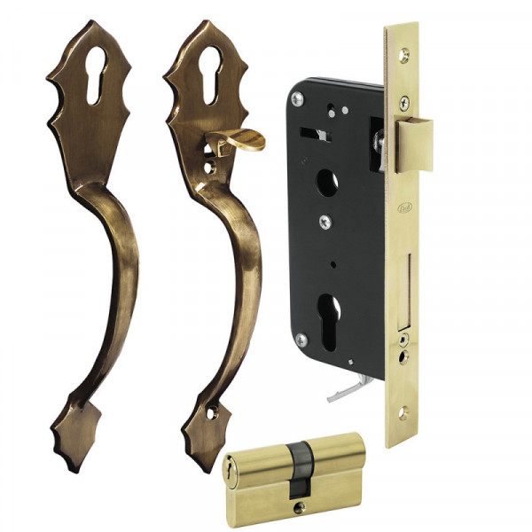 L119ELA LOCK Conjunto Classic llave estándar latón antiguo Lock | DIHERESA