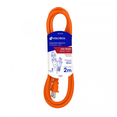 ER-2X16 Extensión eléctrica uso rudo, 2 m, calibre 16, Volteck TRUPER | DIHERESA