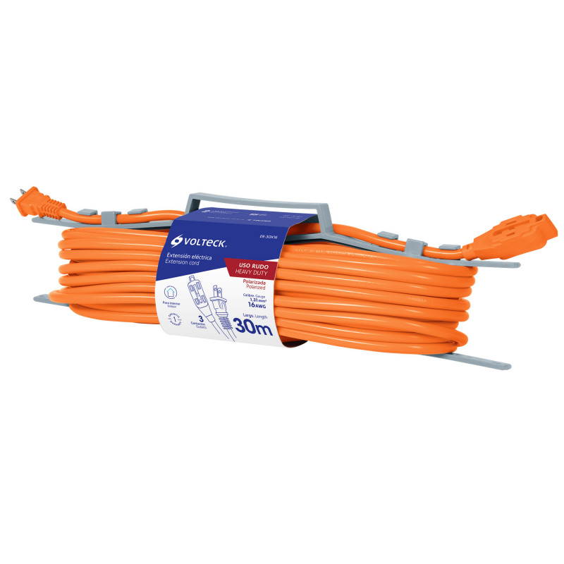 ER-30X16 Extensión eléctrica uso rudo, 30 m, calibre 16, Volteck TRUPER | DIHERESA ER-30X16 Extensión eléctrica uso rudo, 30 m, calibre 16, Volteck TRUPER | DIHERESA
