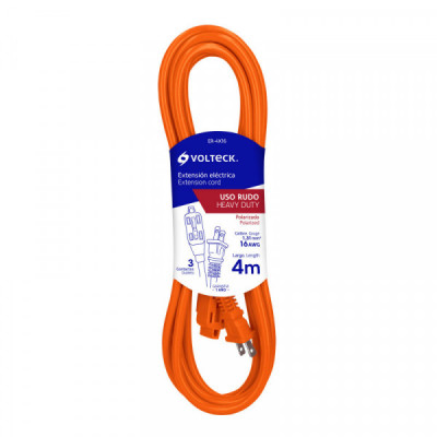 ER-4X16 Extensión eléctrica uso rudo, 4 m, calibre 16, Volteck TRUPER | DIHERESA