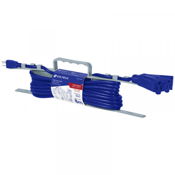 ERA3-8X16 Extensión triple, uso rudo, aterrizada 6 m, calibre 16 TRUPER | DIHERESA