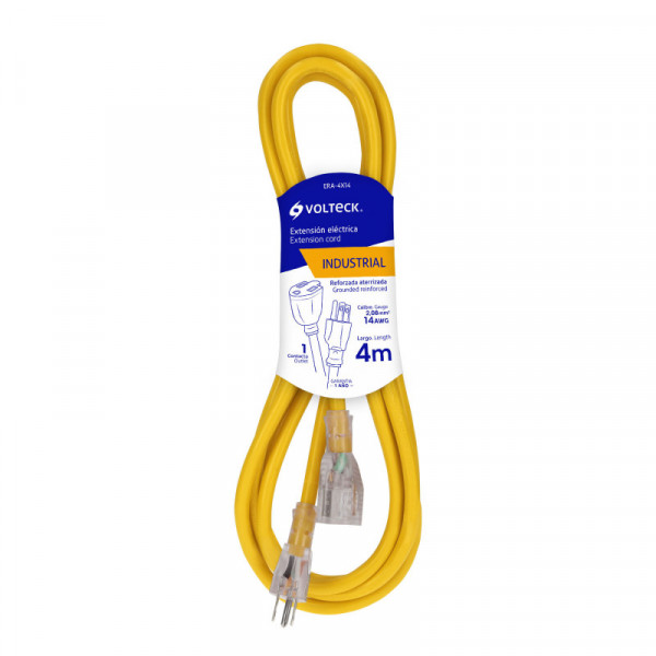 ERA-4X14 Extensión reforzada, aterrizada, 4 m, calibre 14, Volteck TRUPER | DIHERESA
