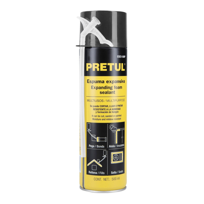 ESEX-500P Espuma expansiva, 500 ml, Pretul TRUPER | DIHERESA ESEX-500P Espuma expansiva, 500 ml, Pretul TRUPER | DIHERESA