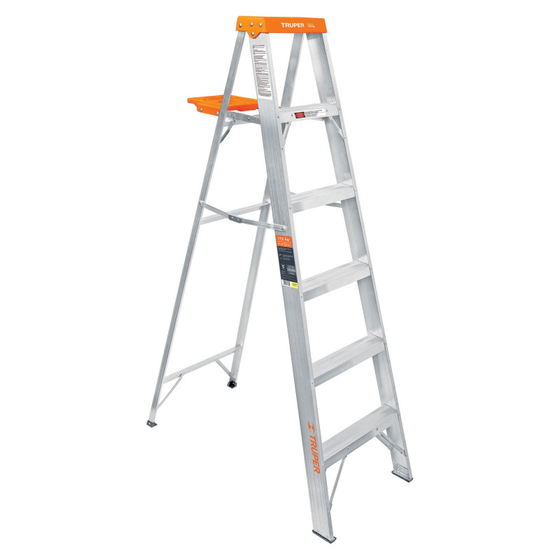 EST-25 Escalera de tijera, tipo ll, 5 escalones y bandeja TRUPER | DIHERESA EST-25 Escalera de tijera, tipo ll, 5 escalones y bandeja TRUPER | DIHERESA