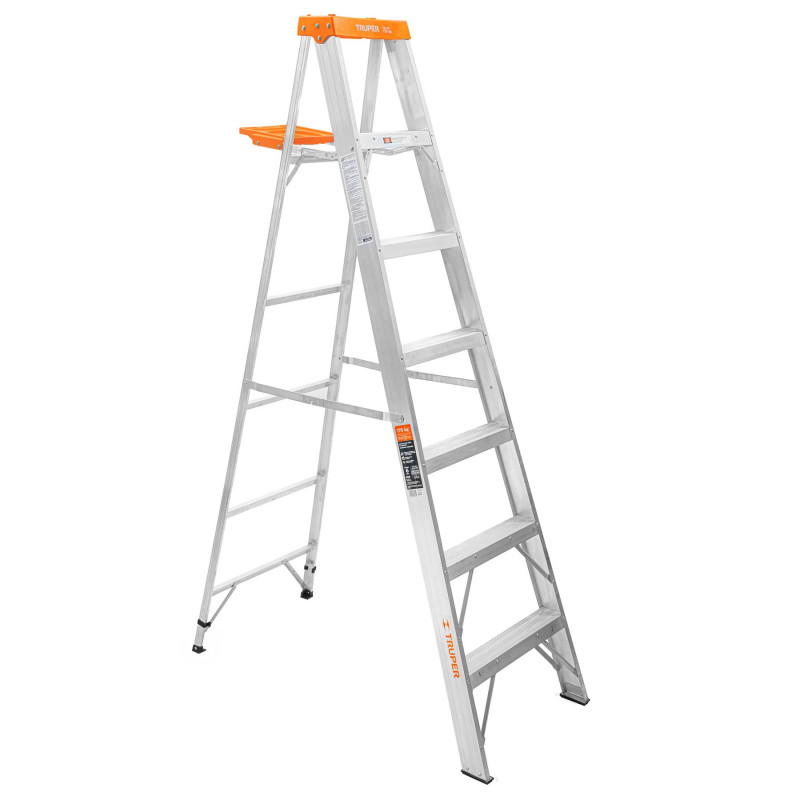 EST-26 Escalera de tijera tipo II, 6 escalones, con bandeja TRUPER | DIHERESA EST-26 Escalera de tijera tipo II, 6 escalones, con bandeja TRUPER | DIHERESA