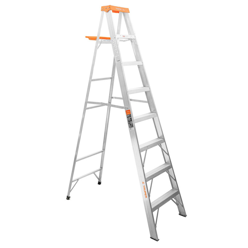 EST-27 Escalera de tijera, tipo ll, 7 escalones y bandeja TRUPER | DIHERESA EST-27 Escalera de tijera, tipo ll, 7 escalones y bandeja TRUPER | DIHERESA