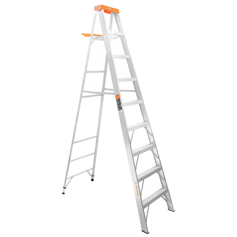 EST-28 Escalera de tijera, tipo ll, 8 escalones y bandeja TRUPER | DIHERESA EST-28 Escalera de tijera, tipo ll, 8 escalones y bandeja TRUPER | DIHERESA