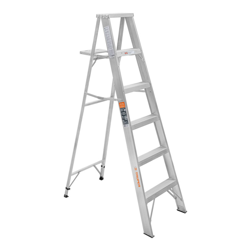 ESTA-25 Escalera de tijera, aluminio, tipo ll, 5 escalones TRUPER | DIHERESA ESTA-25 Escalera de tijera, aluminio, tipo ll, 5 escalones TRUPER | DIHERESA