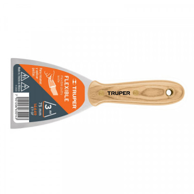 ET-3F Espátula flexible, mango de madera, 3' TRUPER | DIHERESA