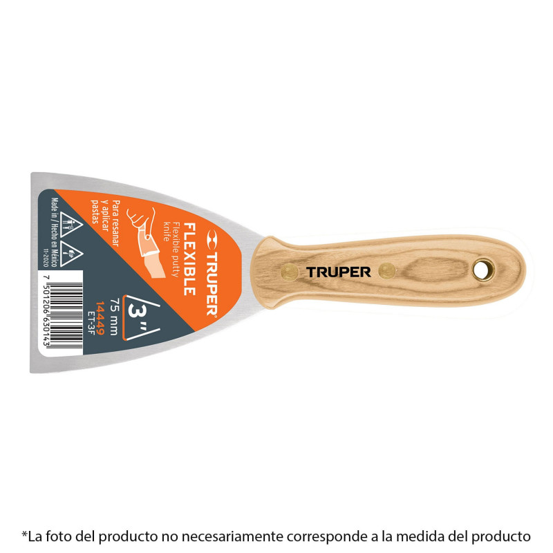 ET-6F Espátula flexible, mango de madera, 6' TRUPER | DIHERESA ET-6F Espátula flexible, mango de madera, 6' TRUPER | DIHERESA