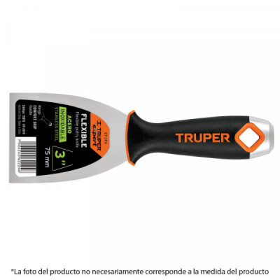 ET-8FX Espátula flexible 8', acero inoxidable, mango comfort grip TRUPER | DIHERESA