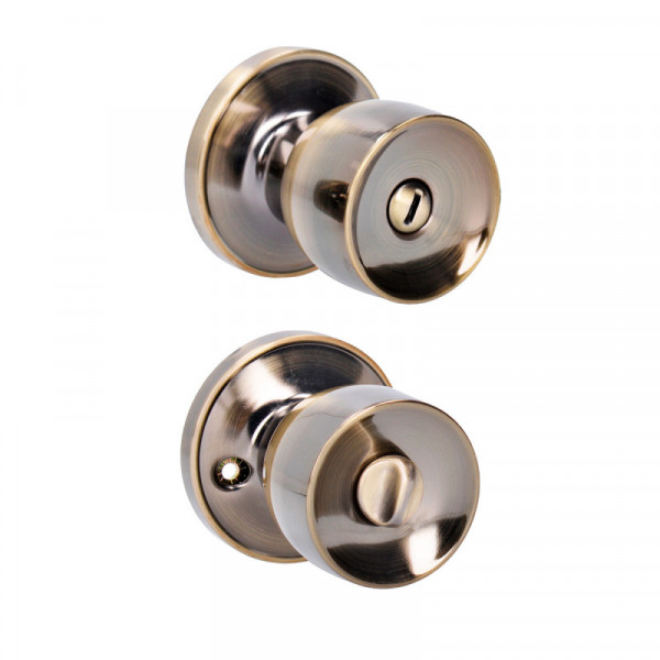 22PO LOCK Pomo copa para baño latón antiguo Lock | DIHERESA