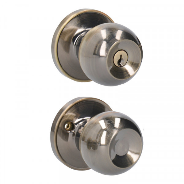 15PO LOCK Pomo bola para entrada latón antiguo Lock | DIHERESA