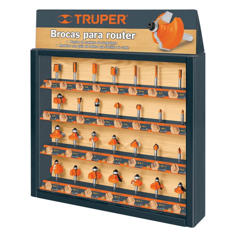 EXMO-ROU Exhibidor brocas para router TRUPER | DIHERESA EXMO-ROU Exhibidor brocas para router TRUPER | DIHERESA