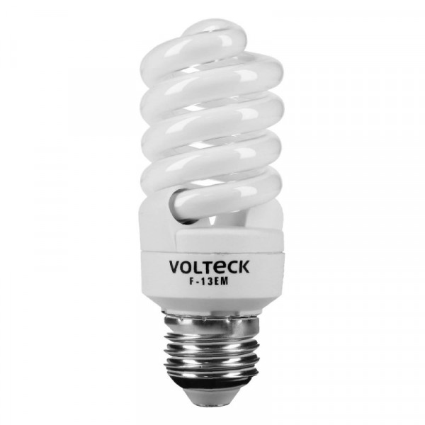 F-13EM Lámpara 13 W, espiral mini, luz día, T2, en blister, Volteck TRUPER | DIHERESA