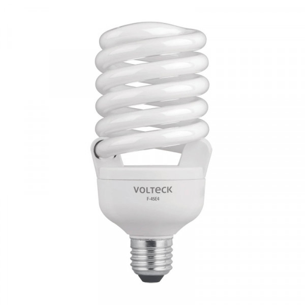F-45E4 Lámpara 45 W, espiral, alta potencia, luz día, T4 , en caja TRUPER | DIHERESA