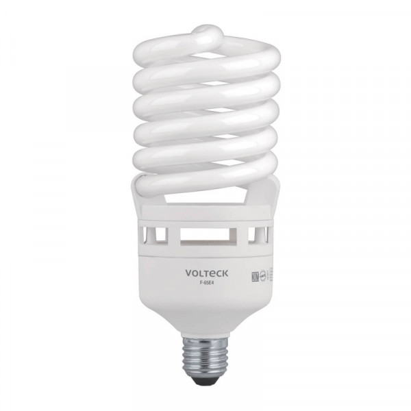 F-65E4 Lámpara 65 W, espiral, alta potencia, luz día, T4, en caja TRUPER | DIHERESA
