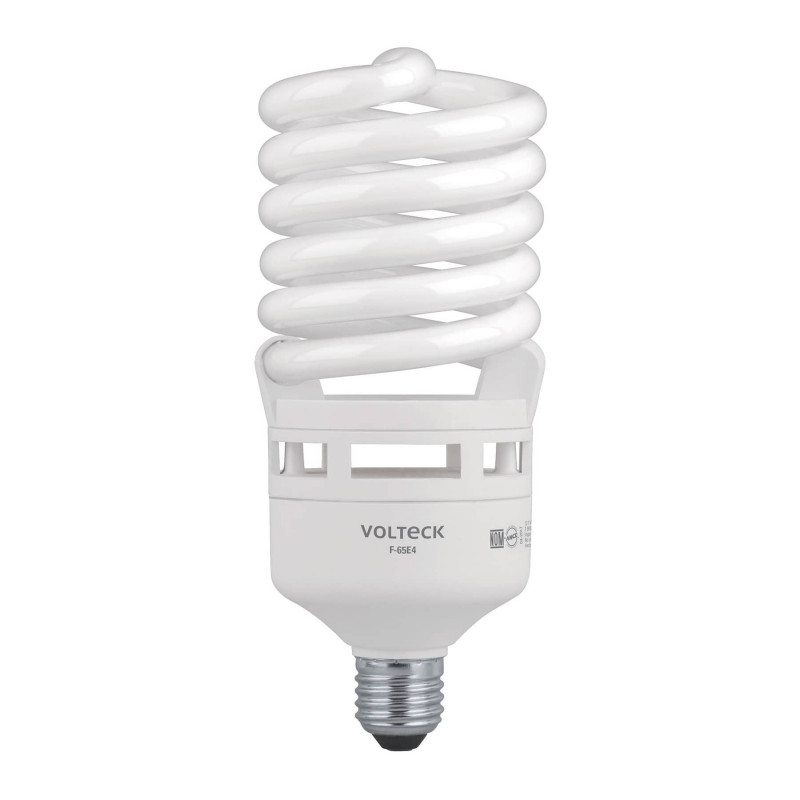 F-65E4 Lámpara 65 W, espiral, alta potencia, luz día, T4, en caja TRUPER | DIHERESA
