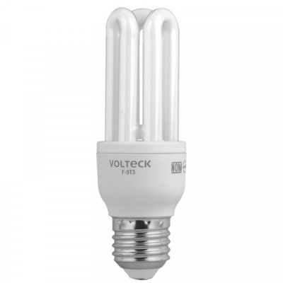 F-9T3 Lámpara 9 W, triple, luz día, T3, en blister, Volteck TRUPER | DIHERESA