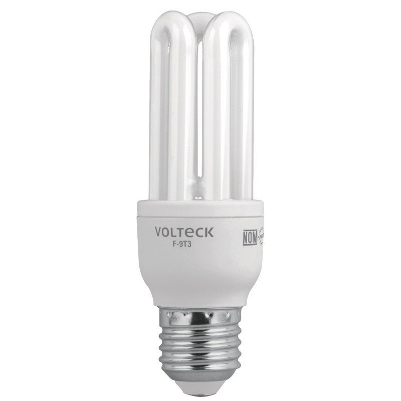 F-9T3 Lámpara 9 W, triple, luz día, T3, en blister, Volteck TRUPER | DIHERESA