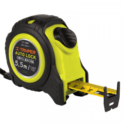 FA-55M Flexómetro Auto Lock, 5.5 m, cinta 25 mm TRUPER | DIHERESA
