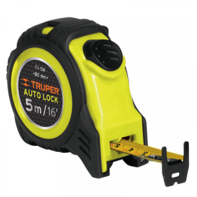 FA-5M Flexómetro Auto Lock, 5 m, cinta 19 mm TRUPER | DIHERESA