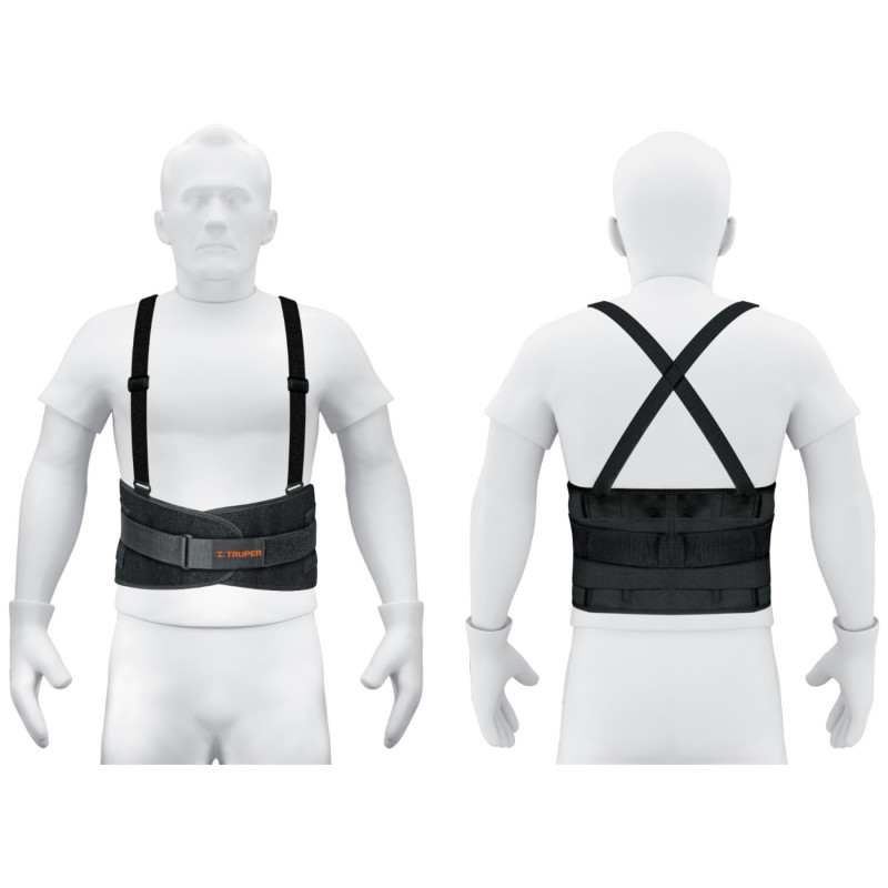 FAJA-MX Faja con tirantes y tercer cinturón,ajustables,talla mediana TRUPER | DIHERESA