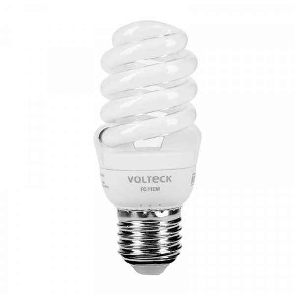 FC-11EM Lámpara 11 w, espiral mini, luz cálida, T2, blister, Volteck TRUPER | DIHERESA