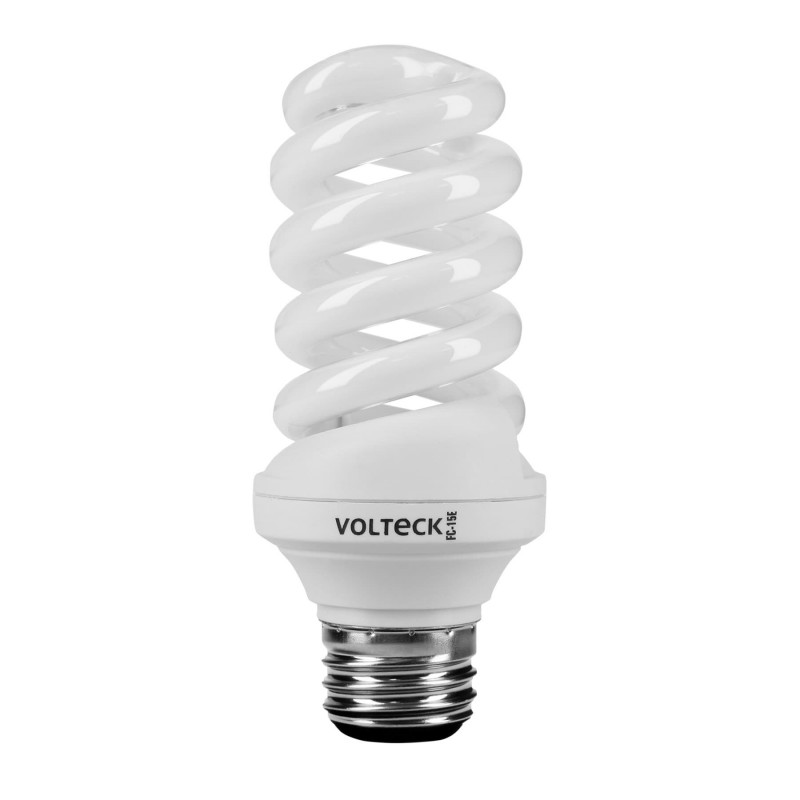 FC-15E Lámpara 15W, espiral, luz cálida, T4, en blister, Volteck TRUPER | DIHERESA