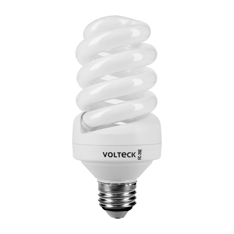 FC-20E Lámpara 20 W, espiral, luz cálida, T4, en blister, Volteck TRUPER | DIHERESA