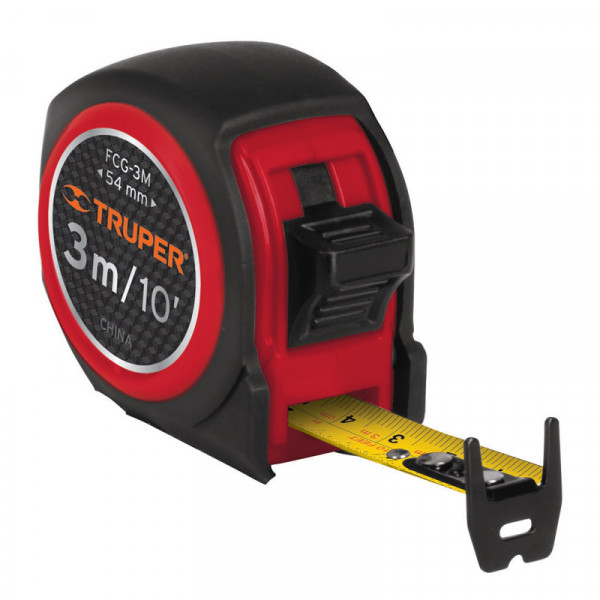 FCG-3M Flexómetro compacto con grip, 3 m, cinta 16 mm TRUPER | DIHERESA