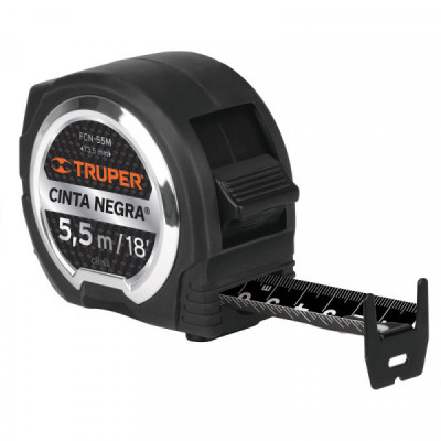 FCN-55M Flexómetro Cinta Negra, 5.5 m, cinta 27 mm TRUPER | DIHERESA