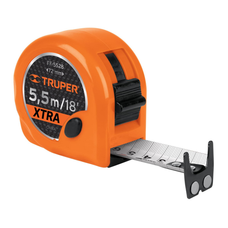 FF-5528 Fléxometro XTRA de 5.5 m, cinta 28 mm TRUPER | DIHERESA