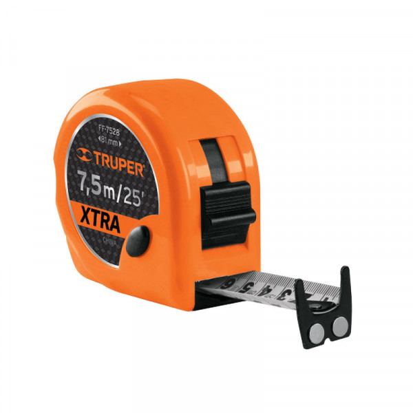 FF-7528 Flexómetro XTRA de 7.5 m, cinta 28 mm TRUPER | DIHERESA
