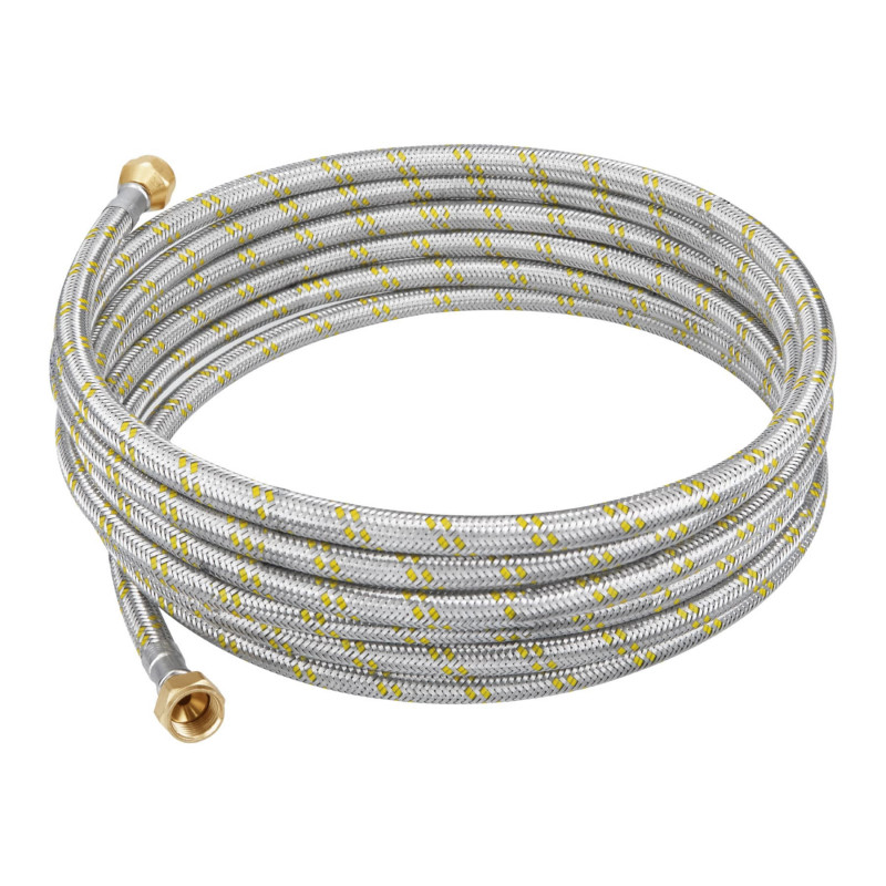 FGA-50X Manguera de hule, 500cm, revestida de acero inoxidable TRUPER | DIHERESA