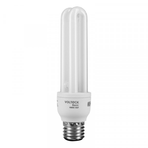 FODOC-13CP Lámpara 13 W, dobles, luz cálida, T4, en caja, Volteck basic TRUPER | DIHERESA