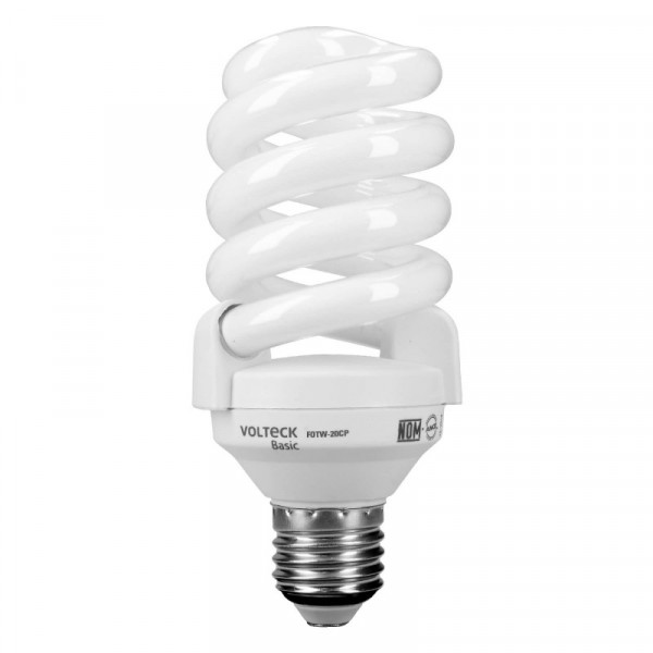 FOTW-20CP Lámpara 20 W, espiral, luz día, T4, en caja , Volteck basic TRUPER | DIHERESA