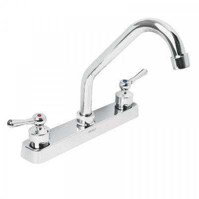 FP-317P Mezcladora plástica para fregadero, cuello corto, palanca TRUPER | DIHERESA