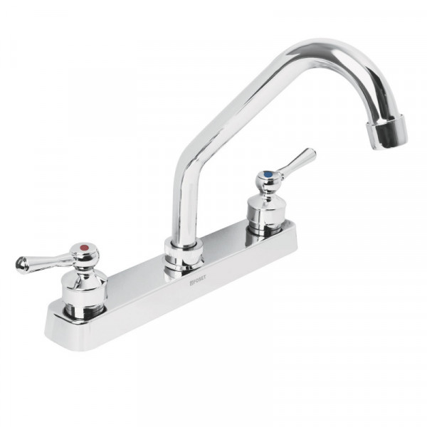 FP-317P Mezcladora plástica para fregadero, cuello corto, palanca TRUPER | DIHERESA