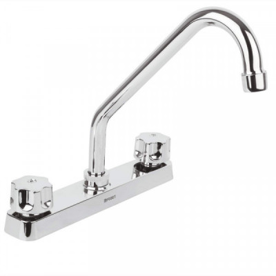 FP-318 Mezcladora plástica fregadero, cuello y manerales estándar TRUPER | DIHERESA