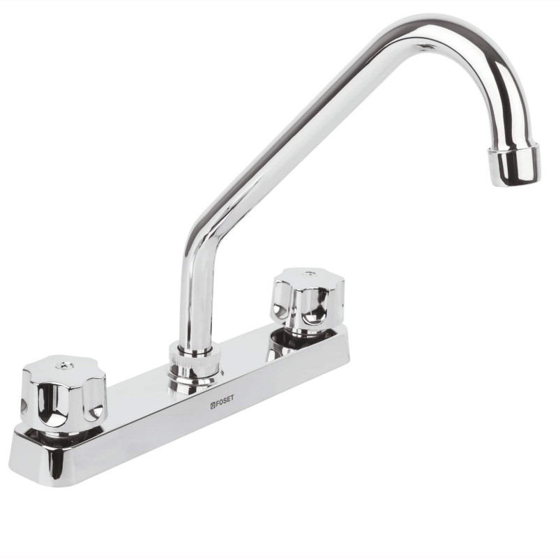 FP-318 Mezcladora plástica fregadero, cuello y manerales estándar TRUPER | DIHERESA