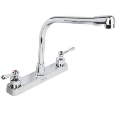 FP-319P Mezcladora plástica, fregadero, cobra, manerales palanca TRUPER | DIHERESA